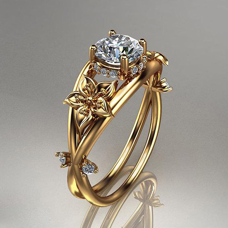 Creative Flower Diamond Ring