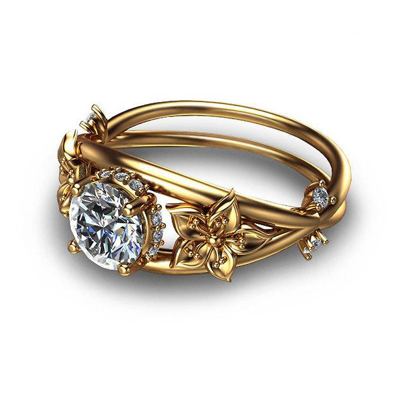 Creative Flower Diamond Ring